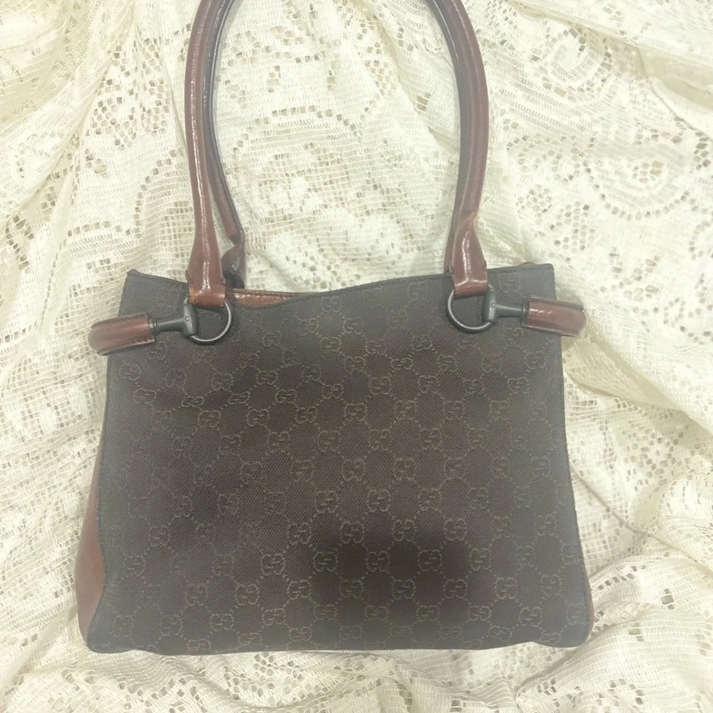 Extremely rare GUCCI GUCCISSIMA Horsebit tote in dark brown. Gently used - Picture 3 of 14